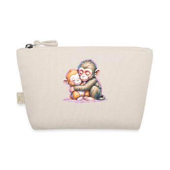 Duo de Singes Câlins - Trousse biologique - nature - Devant