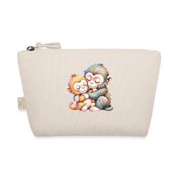 Hugging Monkey Duo - Organic Pouch - nature - Front