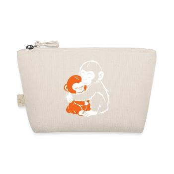 Hugging Monkeys Cozy Embrace - Organic Pouch - nature - Front