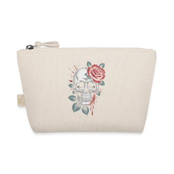 Rose sur le crâne : style de tatouage vintage sombre - Trousse biologique - nature - Devant