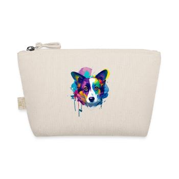 Cardigan Welsh Corgi Vibrant Oil Painting Art - Organic Pouch - nature - Front