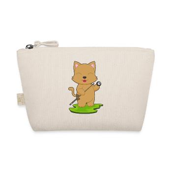 Katze Billiard Queue Sport - Bio-Täschchen - Natur - Vorne
