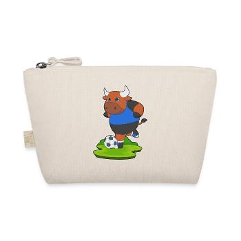 Stier Fußballspieler Fußball Sport - Bio-Täschchen - Natur - Vorne