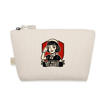 Sag Hallo zu Glory Retro Girl - Bio-Täschchen - Natur - Vorne