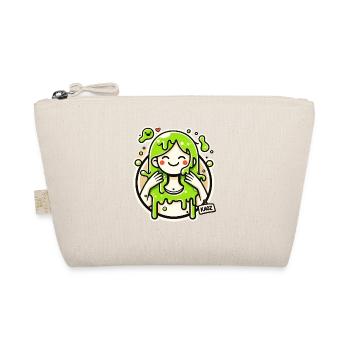 Lime Slime Girl Illustration - Bio-Täschchen - Natur - Vorne