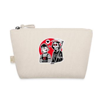 Love meets Grim Reaper – Punk Duo - Organic Pouch - nature - Front