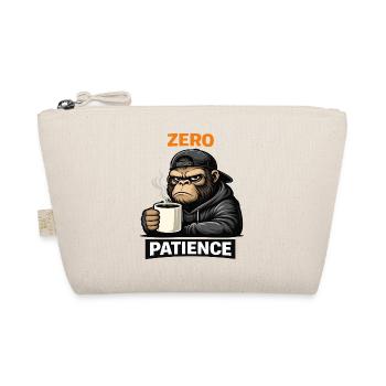 Zero Patience Monkey Streetwear - Bio-Täschchen - Natur - Vorne