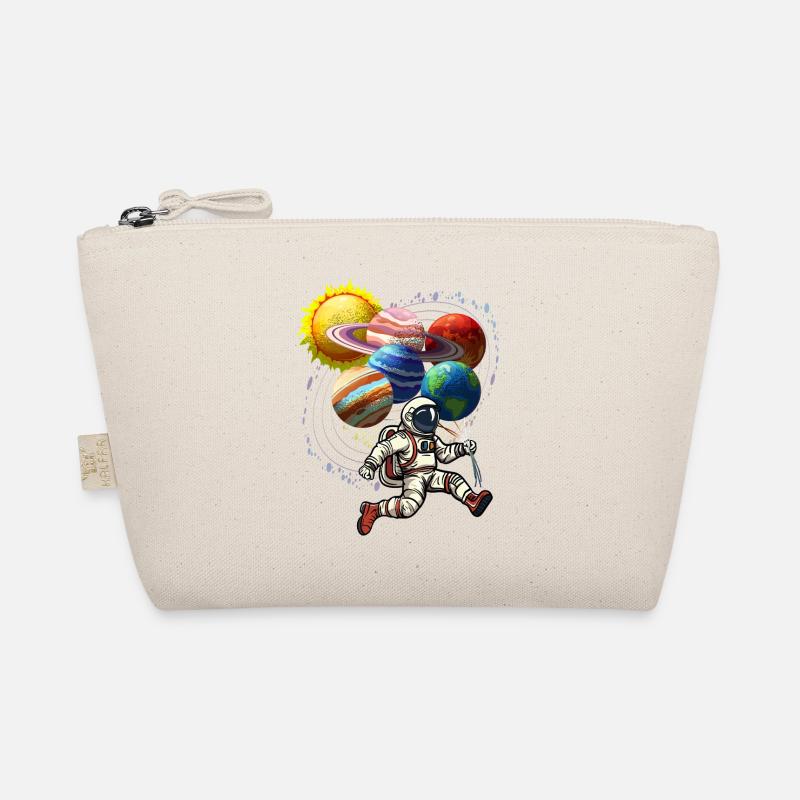 Astronaut with planetary balloons Organic Pouch