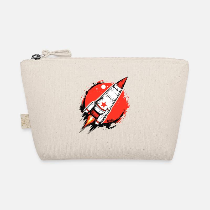 Illustrations éclaboussurées de la fusée cramoisie Trousse biologique