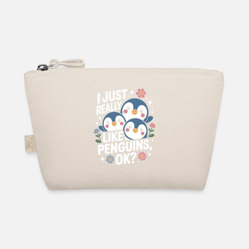 Pinguin Trio Spruchbild Bio-Täschchen