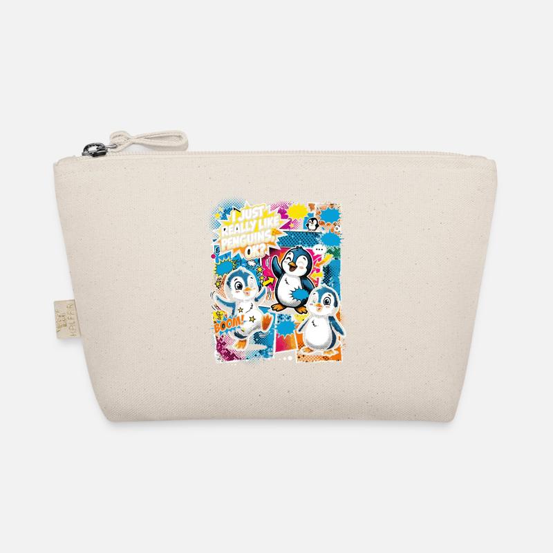 Penguin Pop Art Comic Collage Organic Pouch