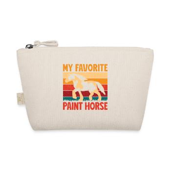 Hobby Horse Rider PAint Horse English Riding Horse - Bio-Täschchen - Natur - Vorne