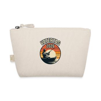 Angler Papa Vatertag Geschenk Shirt 2026 Retro - Bio-Täschchen - Natur - Vorne