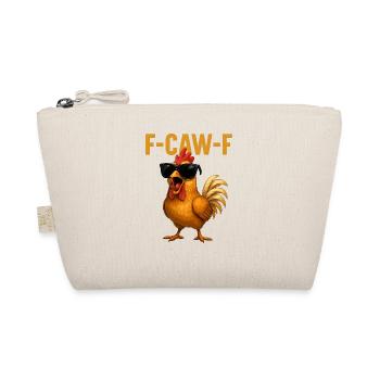 F-CAW-F Cooler Hahn Lustiger Spruch Humor - Bio-Täschchen - Natur - Vorne