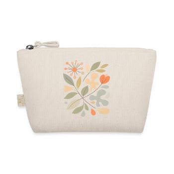 Abstract Floral Pattern Illustration - Organic Pouch - nature - Front