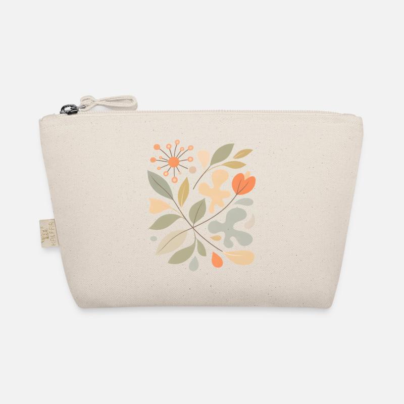 Abstraktes Blumen Muster Illustration Bio-Täschchen