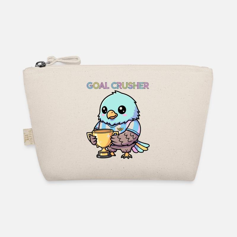 Kawaii Eagle Goal Crusher Soccer Sticker Organic Pouch