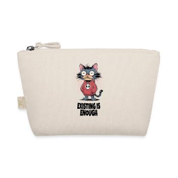 Existing Is Enough Cat – Funny Cat Humor - Organic Pouch - nature - Front