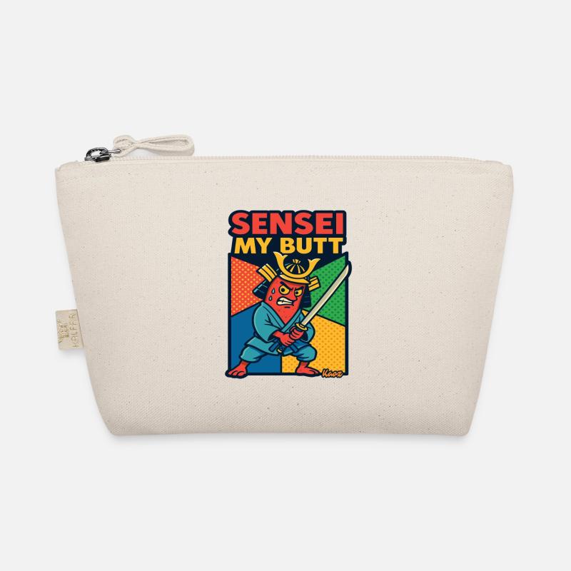 Sensei My Butt Samurai Cartoon Organic Pouch