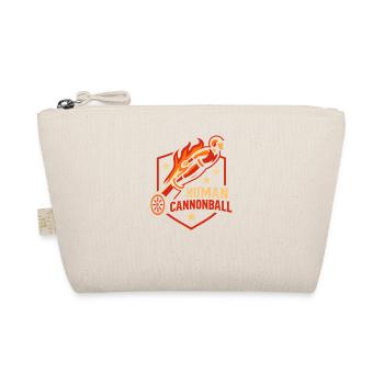 Circus Human Cannonball Funny Kids Circus - Organic Pouch - nature - Front