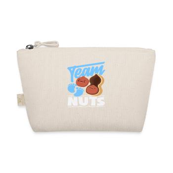 Team Nuts Funny Gender Reveal Boy - Organic Pouch - nature - Front