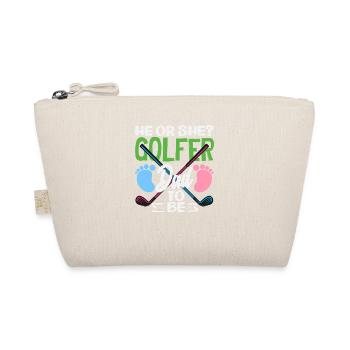 He Or She Golfer Dad Gender Reveal - Organic Pouch - nature - Front