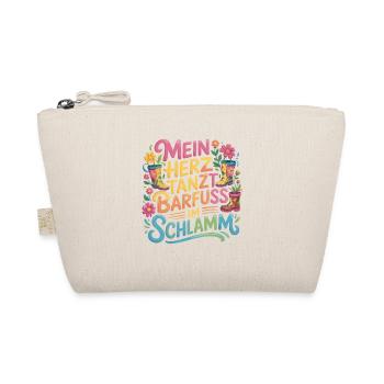  Mein Herz Tanzt Barfuss Im Schlamm Gummistiefel - Bio-Täschchen - Natur - Vorne