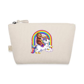 Bigfoot chevauchant licorne amoureuse de licorne Rainbow Sasquatch - Trousse biologique - nature - Devant