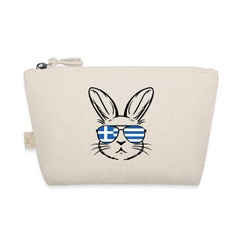 Griechische Oster-griechische Flagge Osterhase - Bio-Täschchen - Natur - Vorne