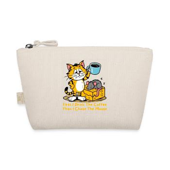 D’abord je bois le café Drôle de chat souris Café - Trousse biologique - nature - Devant