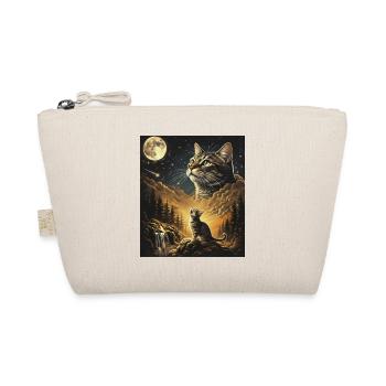 Le chat de la lune au-dessus de la forêt de nuages Le chat hurle à la lune - Trousse biologique - nature - Devant