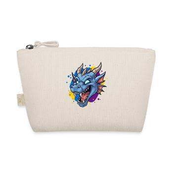 Éclaboussure néon tête de dragon bleue - Trousse biologique - nature - Devant