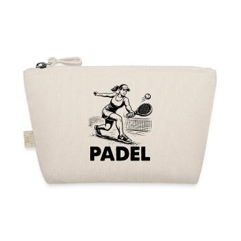 Padel Player Silhouette Sportsman Court Outfit - Organic Pouch - nature - Front