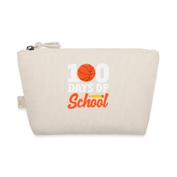 100 Tage Schule Basketball Sport Design - Bio-Täschchen - Natur - Vorne