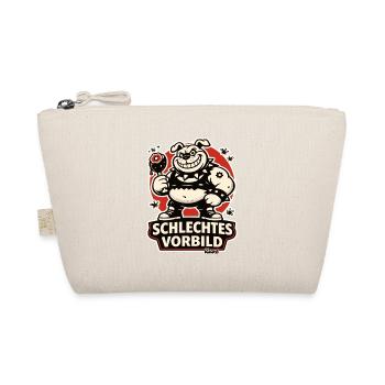 Schlechtes Vorbild Bulldog Cartoon - Organic Pouch - nature - Front