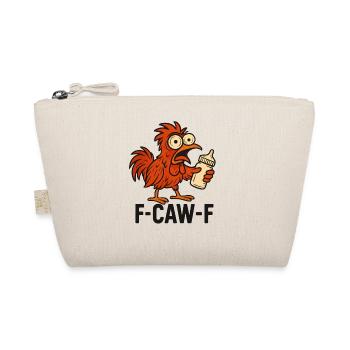 F-CAW-F Eltern Hahn Huhn Humor Geschenkidee - Bio-Täschchen - Natur - Vorne