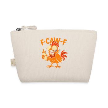 F-CAW-F Eltern Hahn Huhn Humor Geschenkidee - Bio-Täschchen - Natur - Vorne