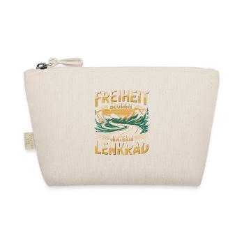  Freiheit Beginnt Hinterm Lenkrad Roadtrip Berge - Bio-Täschchen - Natur - Vorne