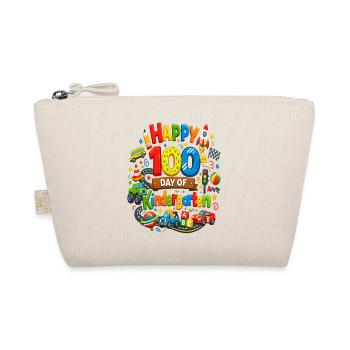 Happy 100 Day of Kindergarten – 100th Kindergarten - Organic Pouch - nature - Front