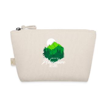 And So The Adventure Begins Mountain Forest Art - Organic Pouch - nature - Front