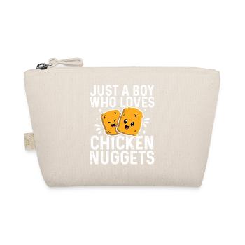 Just A Boy Who Loves Chicken Nuggets Funny Kids  - Organic Pouch - nature - Front