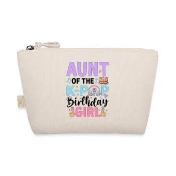 Aunt Of The K-Pop Birthday Girl - Organic Pouch - nature - Front