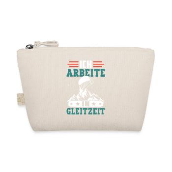 Gleitschirmflieger ARBEITE IN GLEITZEIT Lustiges - Bio-Täschchen - Natur - Vorne