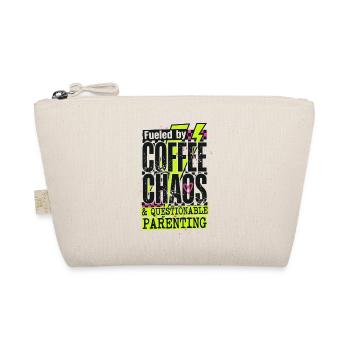Coffee Chaos Mom Shirt – Funny Parenting Tee - Organic Pouch - nature - Front