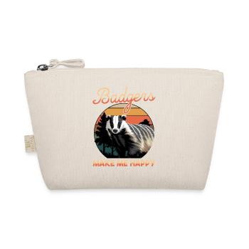 Funny Animal Badger - Organic Pouch - nature - Front