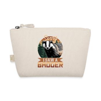 Funny Animal Badger - Organic Pouch - nature - Front