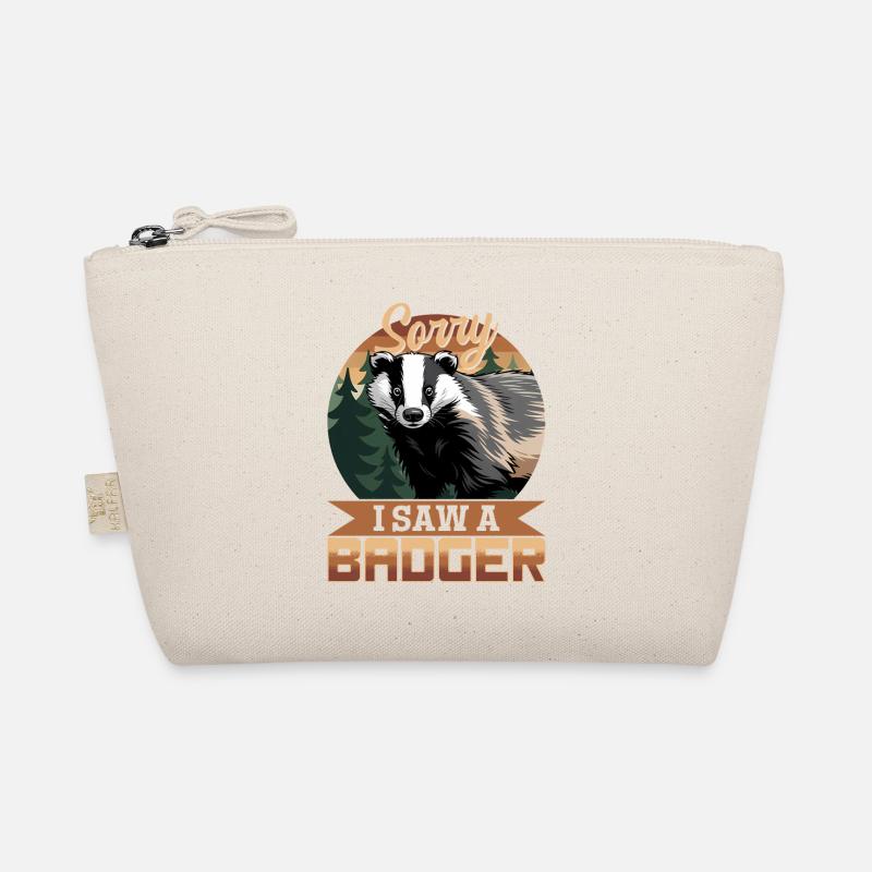 Funny Animal Badger Organic Pouch