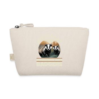 Funny Animal Badger - Organic Pouch - nature - Front