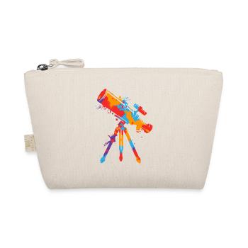 Telescope Astronomer Colorful Kids Boys Astronomy - Organic Pouch - nature - Front