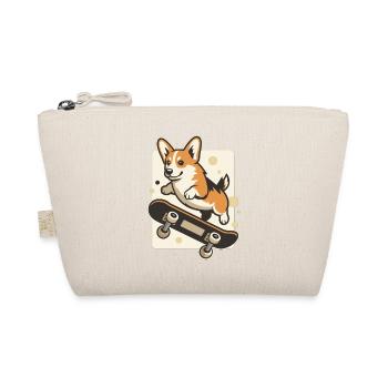 T-shirt Corgi Skateboard Corgi Skateur - Trousse biologique - nature - Devant